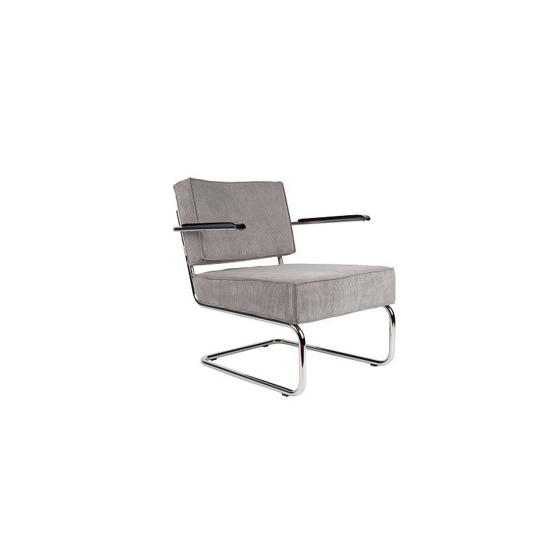 Fauteuil design Ridge Lounge Rib avec accoudoir - Zuiver Fauteuil design Ridge Lounge Rib avec accoudoir - Zuiver