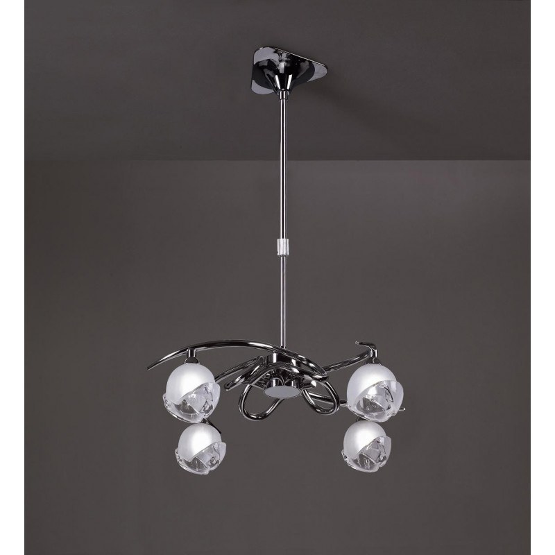 Plafonnier téléscopique design BALI CROMO 4L - ampoules G9 OSRAM - mantra Plafonnier téléscopique design BALI CROMO 4L - ampoules G9 OSRAM - mantra