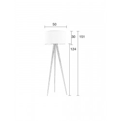 Lampadaire TRIPOD WOOD trepied en bois - design zuiver