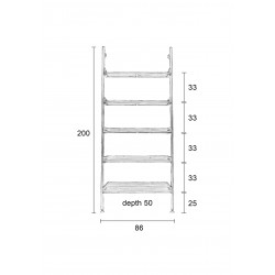 Etagère bois et métal industrielle Shelf Wally