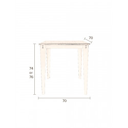 Table design Scuola 70x70