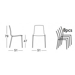 Chaise bois Alice par Scab design