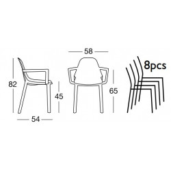 Fauteuil design Piu par Scab design