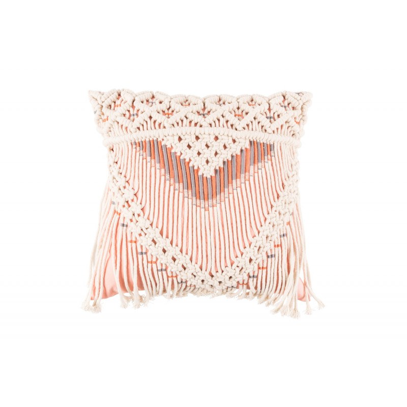 Coussin SAAR ivoire et rose - Zuiver