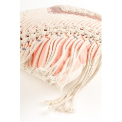 Franges Coussin SAAR ivoire et rose - Zuiver