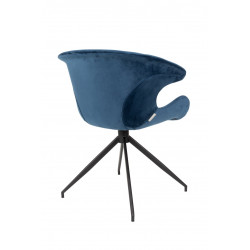 Fauteuil de bureau design revêtement velours Mia – Zuiver