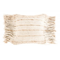 Coussin à franges en laine naturelle - Zuiver