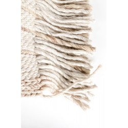 Coussin à franges en laine naturelle - Zuiver