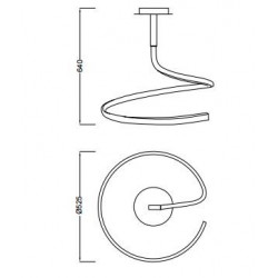 Plafonnier design simple - NUR - ampoule led deco mantra