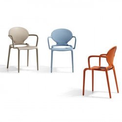 4 Chaises GIO avec accoudoirs par Scab design