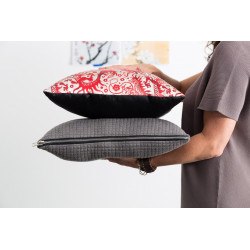 Coussin design Elle noir