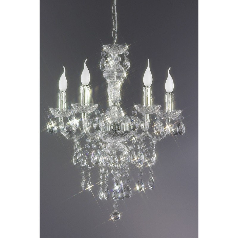 Lustre baroque couleur ou transparent 5 Lampes trio Lustre baroque couleur ou transparent 5 Lampes trio