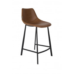 Tabouret vintage Franky simili cuir dutchbone