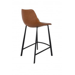 Tabouret vintage Franky simili cuir dutchbone