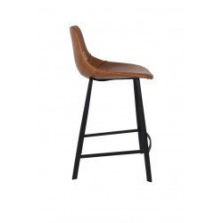 Tabouret vintage Franky simili cuir dutchbone