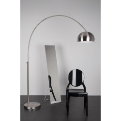 Lampadaire design chrome en arc Metal BOW XXL 204cm