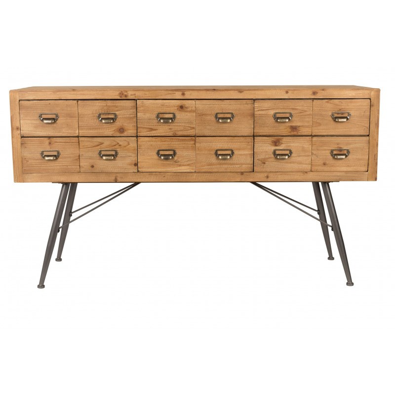 Buffet en bois Six style indus - Dutchbone