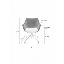 Fauteuil de bureau design Doulton Office