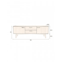 Meuble TV indutriel Juju bas dutchbone