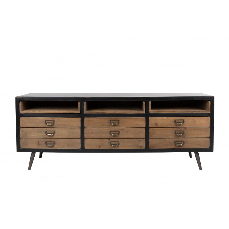 Buffet vintage Sol en bois et métal Dutchbone Buffet vintage Sol en bois et métal Dutchbone