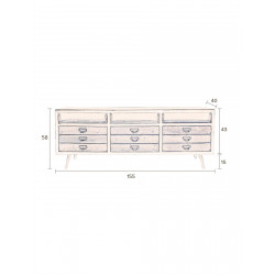 Buffet vintage Sol en bois et métal Dutchbone