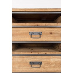 Petit buffet style industriel bois et métal Diaman - Boite à design
