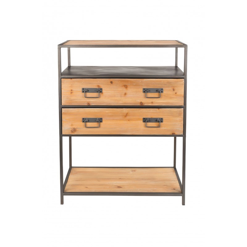Console bois massif et métal style industriel Samuel - Boite à design Console bois massif et métal style industriel Samuel - Boite à design