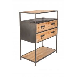 Console bois massif et métal style industriel Samuel - Boite à design