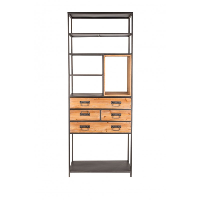 Meuble de rangement métal et bois SAMUEL - Boite à design Meuble de rangement métal et bois SAMUEL - Boite à design