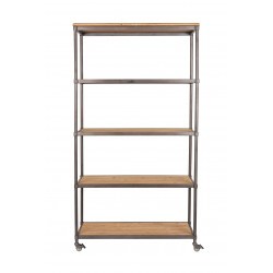 Étagère en bois et métal sur roulette SIMON - Boite à design