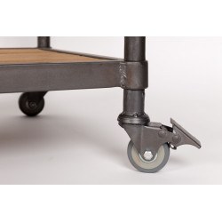 Étagère en bois et métal sur roulette SIMON - Boite à design