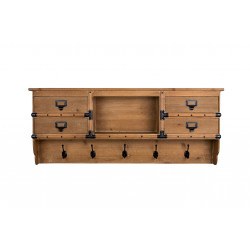Patère et meuble de rangement en bois massif Amador - Dutchbone
