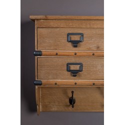 Patère et meuble de rangement en bois massif Amador - Dutchbone