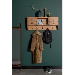 Patère et meuble de rangement en bois massif Amador - Dutchbone