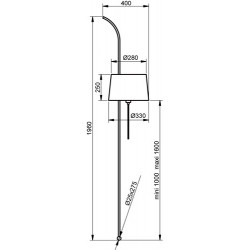 Lampadaire Wall design Aluminor