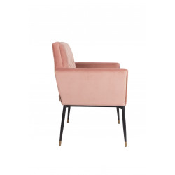 Fauteuil tissu velours Kate - Dutchbone