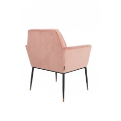 Fauteuil tissu velours Kate - Dutchbone