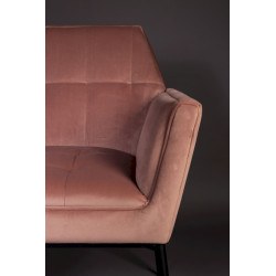 Fauteuil tissu velours Kate - Dutchbone