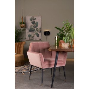 Fauteuil tissu velours Kate - Dutchbone