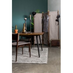 Fauteuil de salon bois et tissu Torrance - Dutchbone