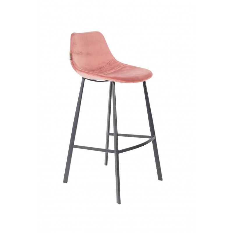 Lot de 2 tabourets en velours Franky 80 cm - Dutchbone Lot de 2 tabourets en velours Franky 80 cm - Dutchbone
