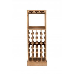 Etagère à bouteilles de vin et verres en bois Claude - Dutchbone