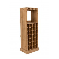 Etagère à bouteilles de vin et verres en bois Claude - Dutchbone