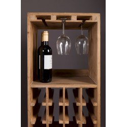 Etagère à bouteilles de vin et verres en bois Claude - Dutchbone