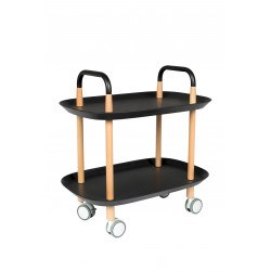Desserte Cruiser en bois et métal sur roulette - Boite à design