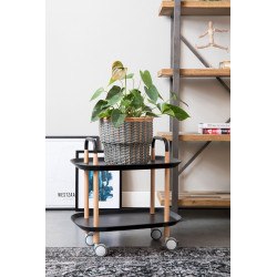Desserte Cruiser en bois et métal sur roulette - Boite à design
