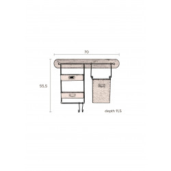 Rangement mural de cuisine vintage Marley - Dutchbone