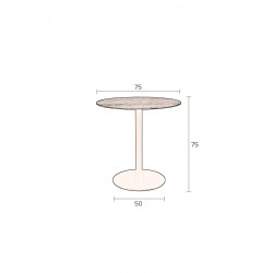Table ronde industriel bistro Braza - Dutchbone