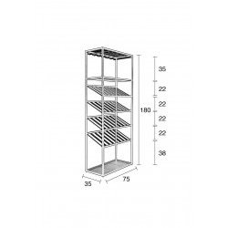 Range bouteilles en métal Cantor, Zuiver
