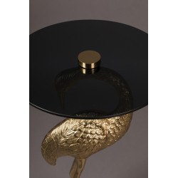 Table d'appoint en verre et métal Crane Noir - Dutchbone